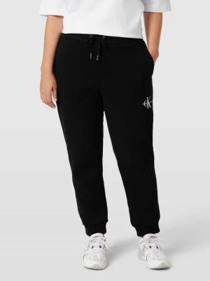 Spodnie sportowe PLUS SIZE z wyhaftowanym logo Calvin Klein Jeans Plus