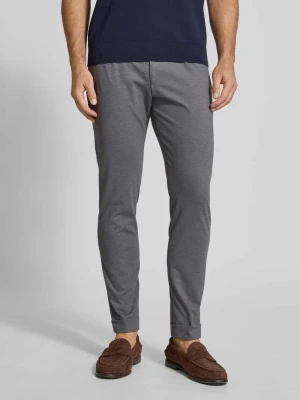 Spodnie sportowe z plisami w pasie BALDESSARINI