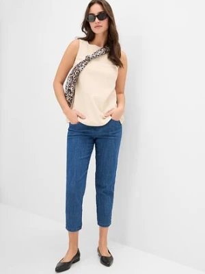 Spodnie Straight, mid waist, z wygodnym paskiem (2 pary) bonprix