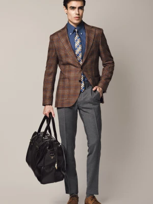 Spodnie Szare z Wełną Ricardo Lancerto