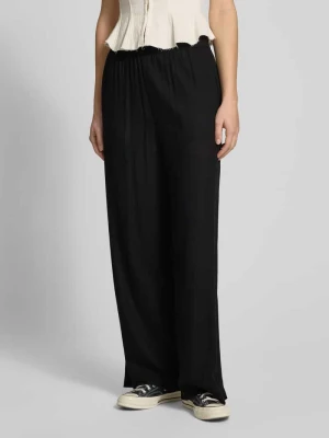 Spodnie szerokie o kroju regular fit z mieszanki wiskozy i bawełny model ‘PIA’ Pieces