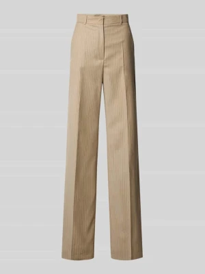 Spodnie szerokie o kroju regular fit z mieszanki żywej wełny model ‘MEDIUM’ Max Mara Studio
