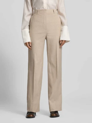 Spodnie szerokie o kroju regular fit z mieszanki żywej wełny model ‘MEDIUM’ Max Mara Studio