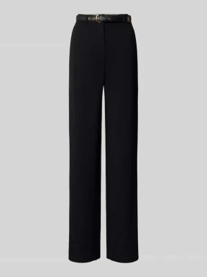Spodnie szerokie o kroju regular fit z paskiem model ‘TAMICO’ Max Mara Studio