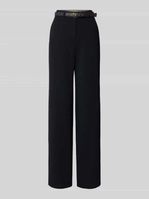 Spodnie szerokie o kroju regular fit z paskiem model ‘TAMICO’ Max Mara Studio