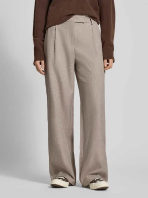 Spodnie szerokie o kroju regular fit z zapięciem na haftkę model ‘LINDA’ Only