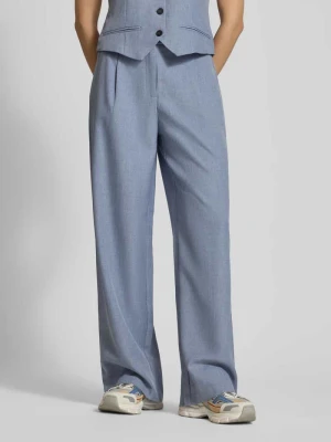 Spodnie szerokie o kroju regular fit z zapięciem na haftkę model ‘LINDA’ Only