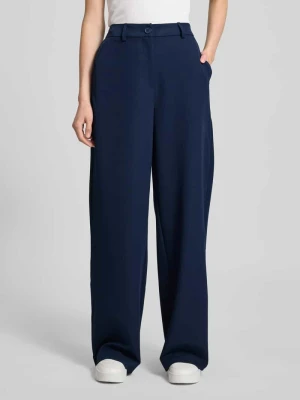 Spodnie szerokie o kroju regular fit ze szlufkami na pasek model ‘KAMIL’ Pieces