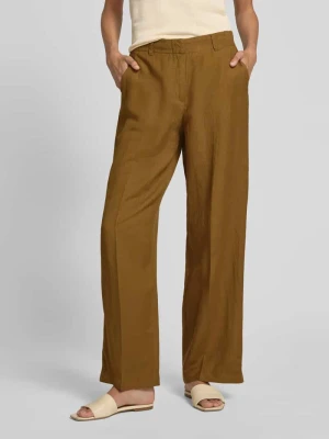 Spodnie szerokie o luźnym kroju z mieszanki wiskozy i lnu Tom Tailor