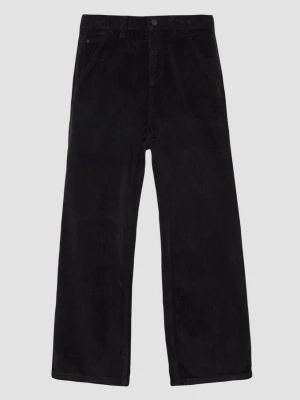 Spodnie sznurkowe Baggy / Relaxed Fit / Mid Rise / Wide Leg s.Oliver czarny