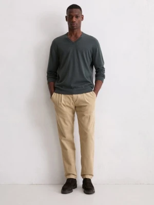 Spodnie sztruksowe model Osby plisy zwężane Marc O'Polo