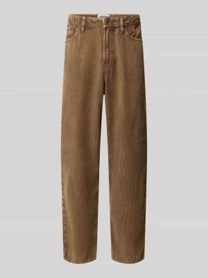 Spodnie sztruksowe o kroju baggy, model 'ALEX' Jack&Jones Ciemnobrązowy