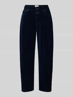 Spodnie sztruksowe o kroju barrel fit model 'JAZZIE' Closed Granatowy