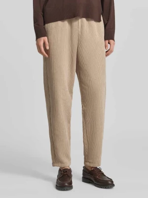 Spodnie sztruksowe o kroju barrel fit z elastycznym pasem Tom Tailor Denim