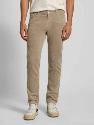 Spodnie sztruksowe o kroju Regular Fit z 5 kieszeniami Christian Berg Men