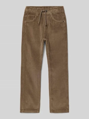 Spodnie sztruksowe o kroju regular fit z czystej bawełny model ‘JOGGSTYLE PELLE’ s.Oliver Średniobrązowy