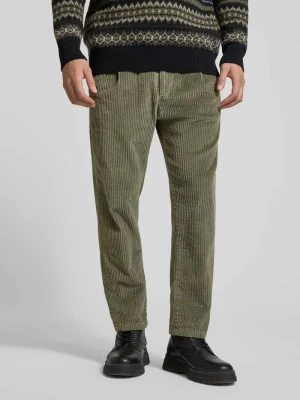 Spodnie sztruksowe o kroju regular fit z kieszeniami z tyłu model ‘CHASY’ drykorn
