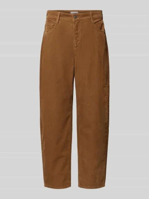 spodnie sztruksowe o kroju regular fit z mieszanka bawełny model 'DANNI 2.3' MAC Koniakowy