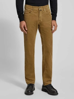 Spodnie sztruksowe o kroju regular fit z wpuszczanymi kieszeniami model ‘Laval’ Pierre Cardin