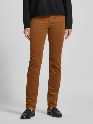 Spodnie sztruksowe o kroju slim fit z 5 kieszeniami Christian Berg Woman