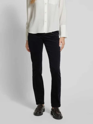 Spodnie sztruksowe o kroju slim fit z bawełną Christian Berg Woman