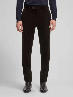 Spodnie sztruksowe o kroju slim fit z czystej bawełny – BECKHAM x BOSS