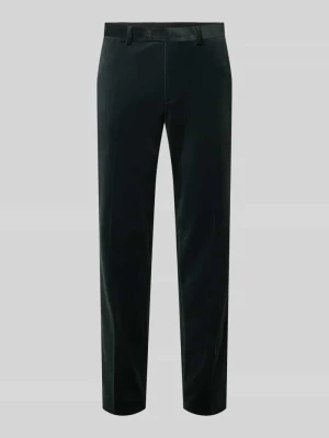 Spodnie sztruksowe o kroju slim fit z dodatkiem streczu MCNEAL Ciemnozielony
