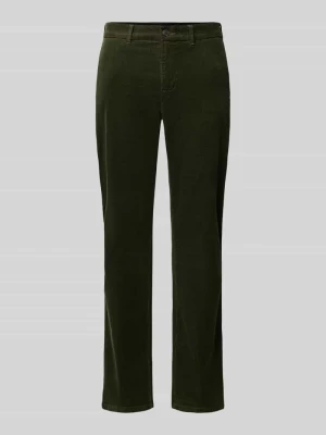 Spodnie sztruksowe o kroju slim fit z kieszenią z tyłu MCNEAL Trzcinowy