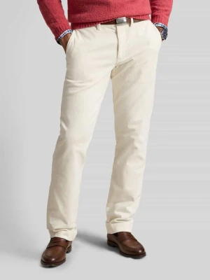 Spodnie sztruksowe o kroju straight fit z mieszanki bawełny Polo Ralph Lauren Biały
