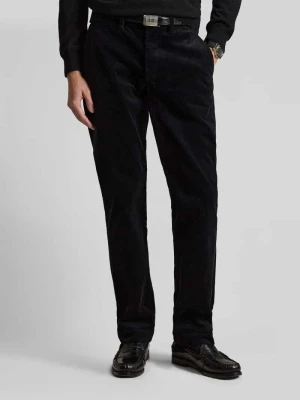 Spodnie sztruksowe o kroju straight fit z mieszanki bawełny Polo Ralph Lauren Czarny