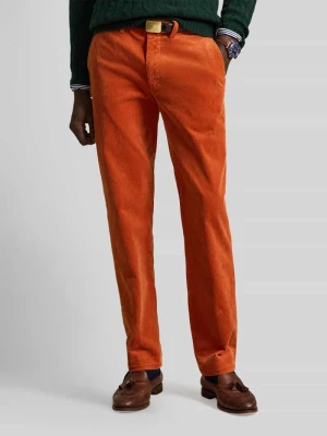Spodnie sztruksowe o kroju straight fit z mieszanki bawełny Polo Ralph Lauren Pomarańczowy