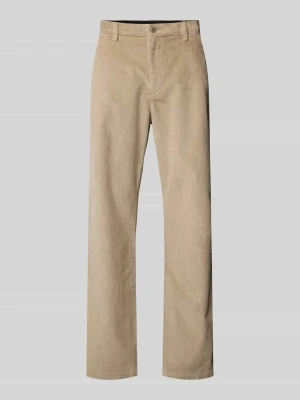 Spodnie sztruksowe o kroju straight fit z wpuszczanymi kieszeniami Calvin Klein Jeans