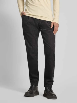 Spodnie sztruksowe o kroju tapered fit z czystej bawełny model ‘OSBY PLEATS’ Marc O'Polo
