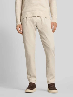 Spodnie sztruksowe o kroju tapered fit z czystej bawełny model ‘OSBY PLEATS’ Marc O'Polo
