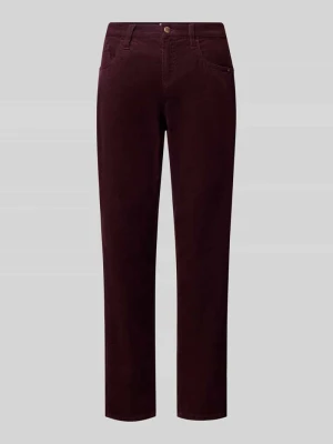 Spodnie sztruksowe o kroju tapered fit z mieszanki bawełny model 'MILEY' BRAX Ciemnobrązowy