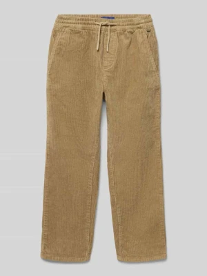 Spodnie sztruksowe o kroju tapered fit z mieszanki bawełny model ‘YOKE’ Only & Sons