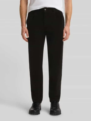 Spodnie sztruksowe o kroju tapered z mieszanki bawełny Boss Orange