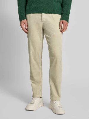 Spodnie sztruksowe o kroju tapered z mieszanki bawełny Boss Orange