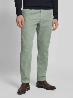 Spodnie sztruksowe o kroju tapered z mieszanki bawełny Boss Orange