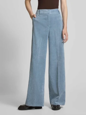 Spodnie sztruksowe o kroju wide fit z kieszenią z tyłu Christian Berg Woman Selection