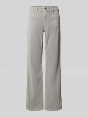 Spodnie sztruksowe o rozkloszowanym kroju z kieszeniami z patką model ‘Melly’ OPUS PANTS