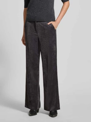 Spodnie sztruksowe o szerokim kroju w kant model ‘Amelie’ CAMBIO