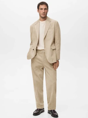 Spodnie sztruksowe regular fit beżowy - Mężczyzna - - MANGO MAN