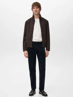 Spodnie sztruksowe regular fit ciemnoniebieski - Mężczyzna - - MANGO MAN