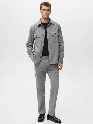 Spodnie sztruksowe regular fit jasnoszary - Mężczyzna - - MANGO MAN