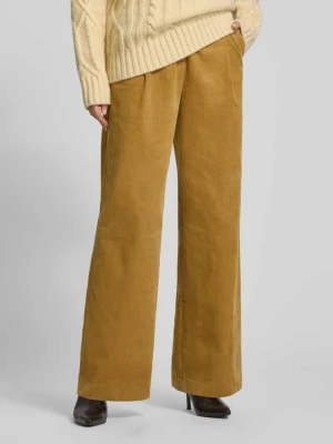 Spodnie sztruksowe rozkloszowane o nowoczesnym kroju z wysokim stanem -– curated by Maja Weyhe Style Icon Collection