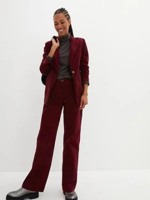 Spodnie sztruksowe z bawełny organicznej z domieszką stretchu bonprix