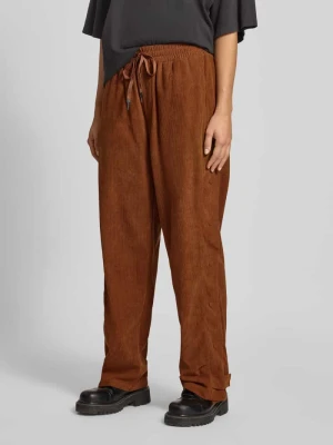 Spodnie sztruksowe z elastycznym pasem Karo Kauer