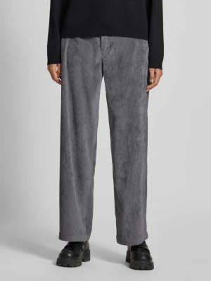 Spodnie sztruksowe z prostą nogawką z szlufkami na pasek model ‘YUKI’ RAFFAELLO ROSSI