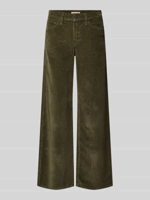 Spodnie sztruksowe z wysokim stanem z zakładkami w pasie Levi's Zielony